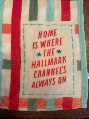NWT Hallmark Channel Throw Blanket HomeIs Where The Hallmark Channel's Always On
